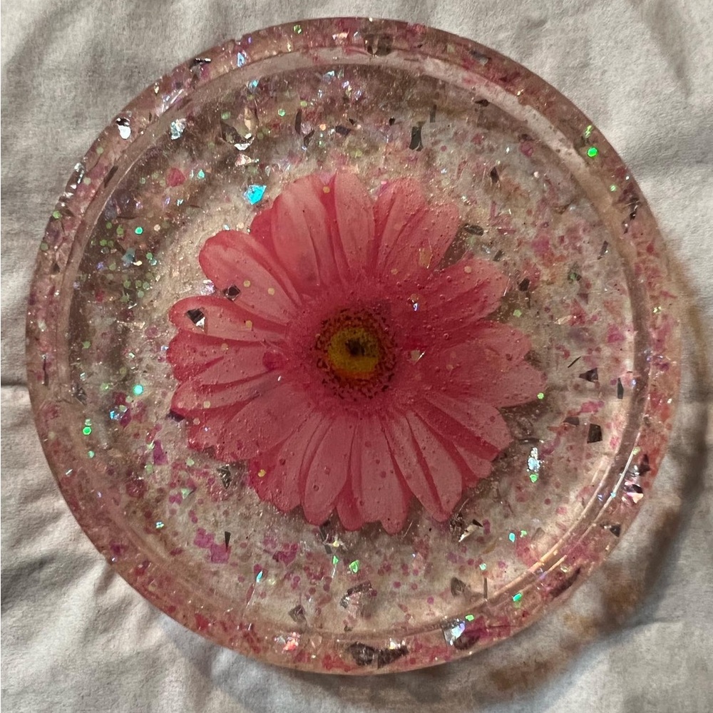 Pink Flower tray